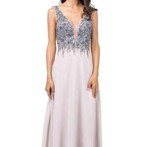 NWT Dancing Queen 2312 Prom Dress Cream Size XS